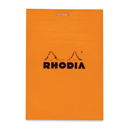 Rhodia Top-Stapled Notepad - Orange, Graph, 3-3/8" x 4-3/4"