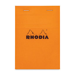 Rhodia Top-Stapled Notepad - Orange, Graph, 4" x 6"