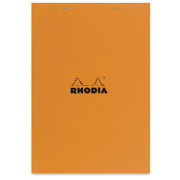 Rhodia Top-Stapled Notepad - Orange, Graph, 8-1/4" x 11-3/4"