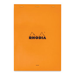 Rhodia Top-Stapled Notepad - Orange, Blank, 8-1/4" x 11-3/4"