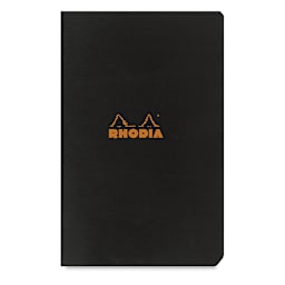 Rhodia Classic Staplebound Notebook - Black, 4" x 3", Graph