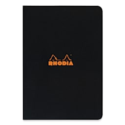 Rhodia Classic Staplebound Notebook - Black, 11-3/4" x 8-1/4", Lined