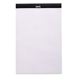 Rhodia Top-Stapled Notepad - Black, DotPad, 8-1/4" x 12-1/2" (example of paper)
