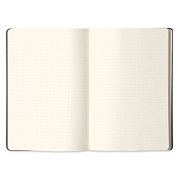 Rhodia Hardcover Webnotebook - Black, 5-1/2" x 8-1/4", Dot Grid, open