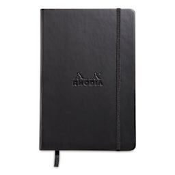Rhodia Hardcover Webnotebook - Black, 5-1/2" x 8-1/4", Dot Grid
