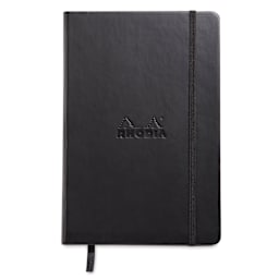 Rhodia Hardcover Webnotebook - Black, 5-1/2" x 8-1/4", Ruled