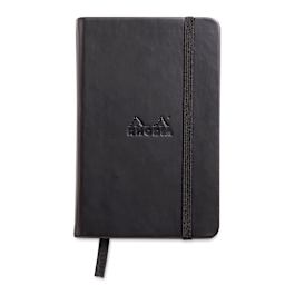 Rhodia Hardcover Webnotebook - Black, 3-1/2" x 5-1/2", Ruled