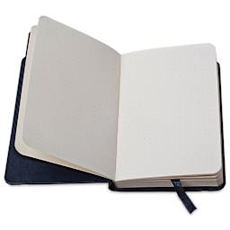 Rhodia Hardcover Webnotebook - Black, 3-1/2" x 5-1/2", Dot Grid, open