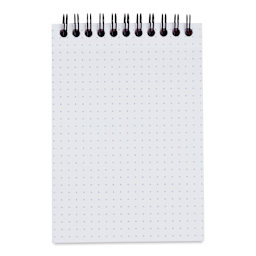 Rhodia Wirebound Pad - Dot Grid, Black, 4" x 6", open