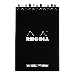 Rhodia Wirebound Pad - Dot Grid, Black, 4" x 6"