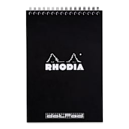 Rhodia Wirebound Pad - Dot Grid, Black, 6" x 8-1/4"