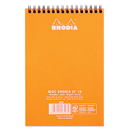 Rhodia Wirebound Pad - Dot Grid, Orange, 6" x 8-1/4", back