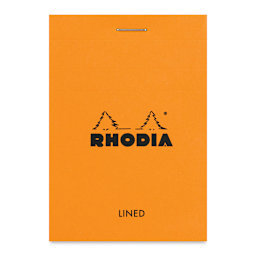 Rhodia Top-Stapled Notepad - Orange, Ruled, 3" x 4"