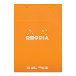 Rhodia Top-Stapled Notepad - Orange, DotPad, 6" x 8-1/4"