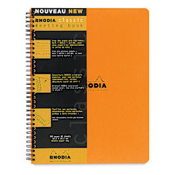 Rhodia Wirebound Meeting Notebook - Orange, Lined, 11-3/4" x 9"
