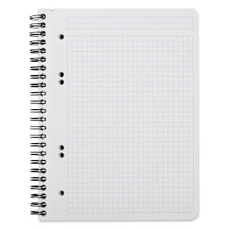 Rhodia Greenbook Notebook - 6.3" x 8.3", Black, Grid, 80 Sheets, open