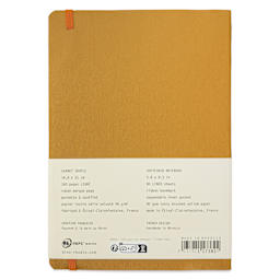 Rhodiarama Soft Cover Notebook - Lined, Gold, 5-3/10" x 8-7/10"