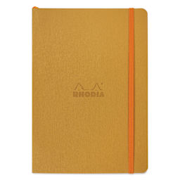 Rhodiarama Soft Cover Notebook - Lined, Gold, 5-3/10" x 8-7/10"