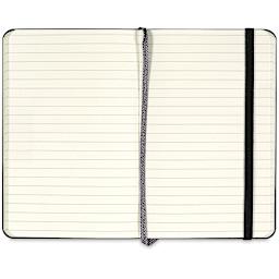 Moleskine Classic Hardcover Notebook - Black, Ruled, 5-1/2'' x 3-1/2'' open