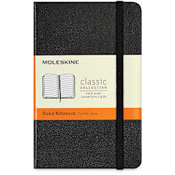 Moleskine Classic Hardcover Notebook - Black, Ruled, 5-1/2'' x 3-1/2''