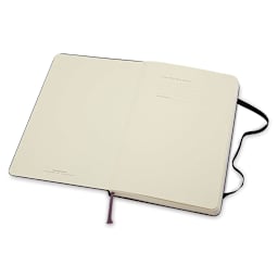 Moleskine Classic Hardcover Notebook - Black, Blank, 8-1/4'' x 5" open