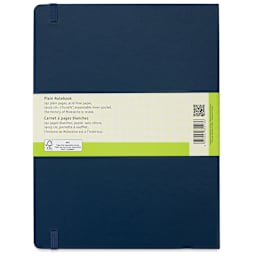 Moleskine Classic Hardcover Notebook - Navy, Blank, 9-3/4" x 7-1/2" (back)