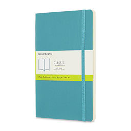 Moleskine Classic Soft Cover Notebook - Reef Blue, Blank, 8-1/4'' x 5''