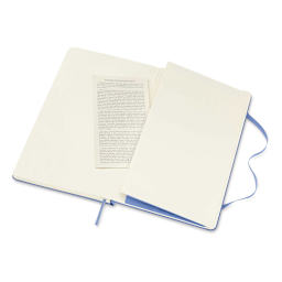 Moleskine Classic Hardcover Notebook - Hydrangea, Blank, 8-1/4" x 5" (showing the pocket)