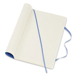 Moleskine Classic Soft Cover Notebook - Light Blue, Ruled, 8-1/4" x 5" (open)