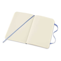 Moleskine Classic Soft Cover Notebook - Light Blue, Blank, 5-1/2" x 3-1/2" (open)
