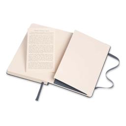 Moleskine Classic Hardcover Notebook - Sapphire Blue, Ruled, 5-1/2" x 3-1/2" (showing the pocket)