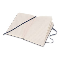 Moleskine Classic Hardcover Notebook - Sapphire Blue, Ruled, 5-1/2" x 3-1/2" (open)