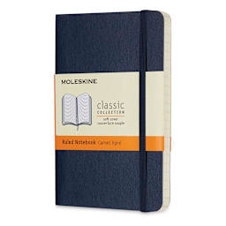 Moleskine Classic Soft Cover Notebook - Sapphire Blue, Ruled, 5-1/2" x 3-1/2"