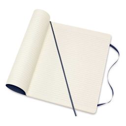 Moleskine Classic Soft Cover Notebook - Sapphire Blue, Ruled, 9-3/4" x 7-1/2" (open)