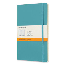 Moleskine Classic Soft Cover Notebook - Reef Blue, Ruled, 8-1/4" x 5"