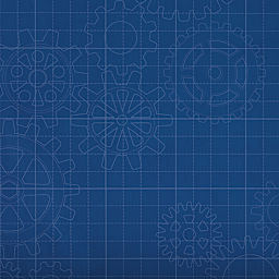 Fadeless Design Roll - 48" x 50 ft, Gears