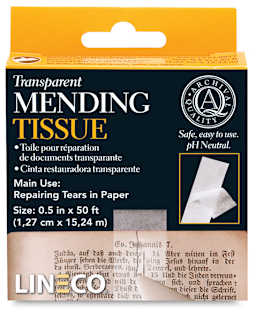 Lineco Transparent Mending Tissue - Front of package
