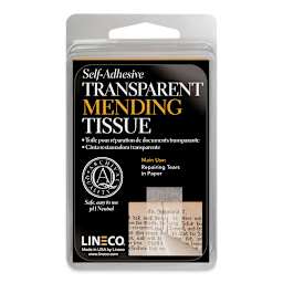 Lineco Mending Tissue - 1/2" x 12 ft, Transparent