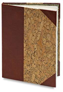 Lineco Leather Book Cloth - Brown Leather Cloth shown on finished book