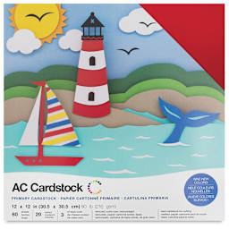 AC Cardstock Paper Packs - Front of Primary Colors package