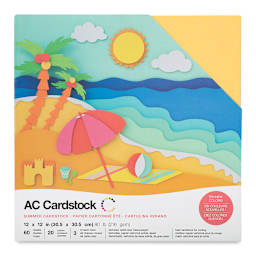 AC Cardstock Paper Packs - Front of Summer Colors package