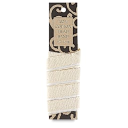 Books by Hand Cotton Head Band Material - 60", White