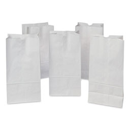 Creativity Street Kraft Bags - White - five bags upright