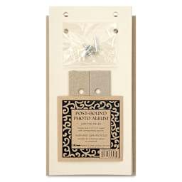 Lineco Just the Pieces Album Kit - 5 1/2" x 9 3/4", Ivory, Post Bound