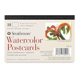 Strathmore Watercolor Cards - Postcard Pad, 15 Sheets, front cover