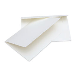 Strathmore Creative Cards and Envelopes - Fluorescent White with Deckle, Pkg of 100, card and envelope