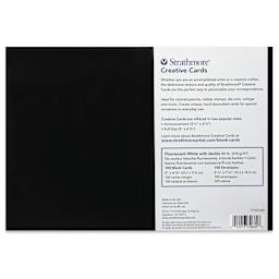 Strathmore Creative Cards and Envelopes - Full Size, Fluorescent White with Deckle, Pkg of 100, back