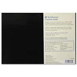 Strathmore Creative Cards and Envelopes - Full Size, Ivory with Deckle, Pkg of 100, back