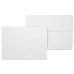 Strathmore Photo Mount Cards and Envelopes - White, Decorative Emboss, Pkg of 50, card and envelope