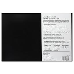 Strathmore Photo Frame Cards and Envelopes - Full Size, White, Pkg of 40, back of pack